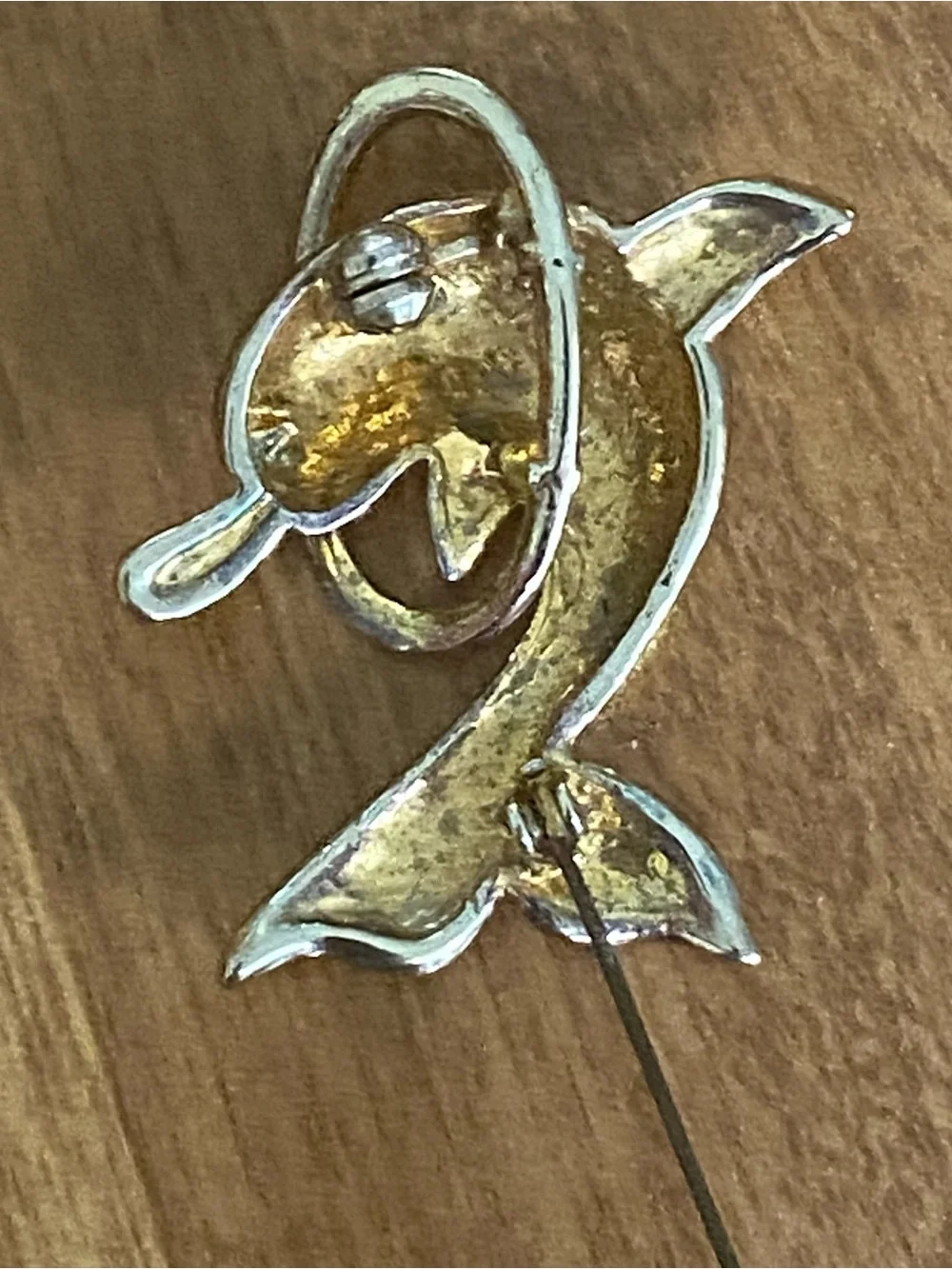 Gold Dolphin Fish Ornament  brooch CottageCore fishin Decorative Aquarium Accent